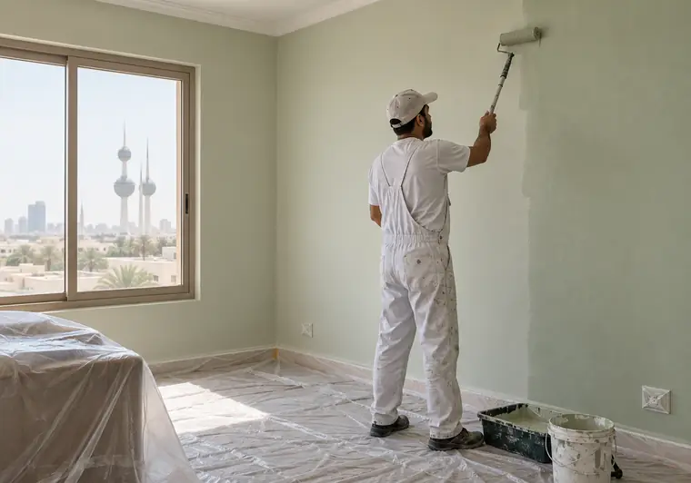 معالجة جدار متضرر قبل إعادة الدهان